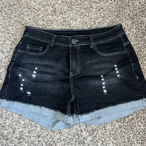 Black Jean shorts